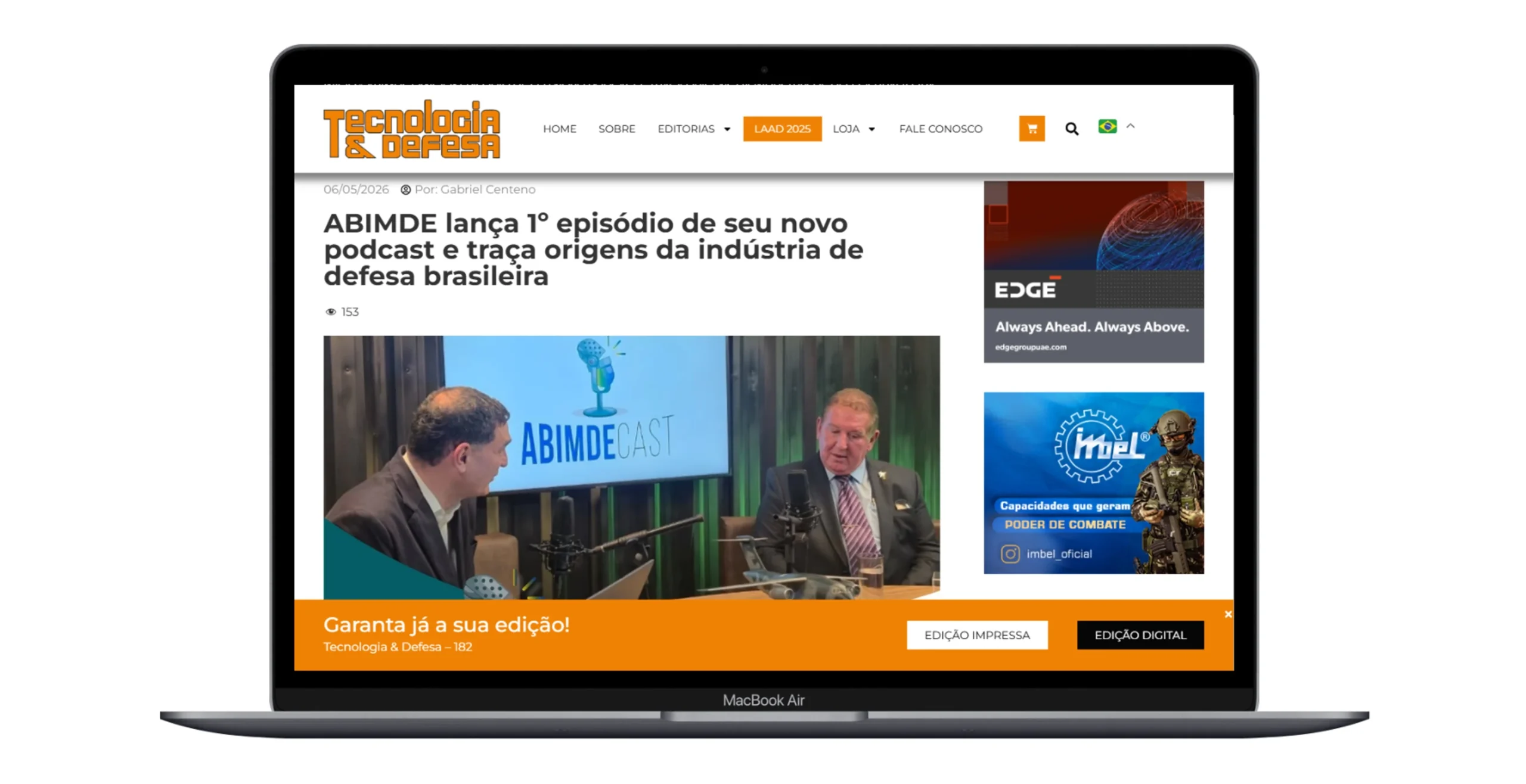 ABIMDE lança 1º episódio de seu novo podcast e traça origens da indústria de defesa brasileira